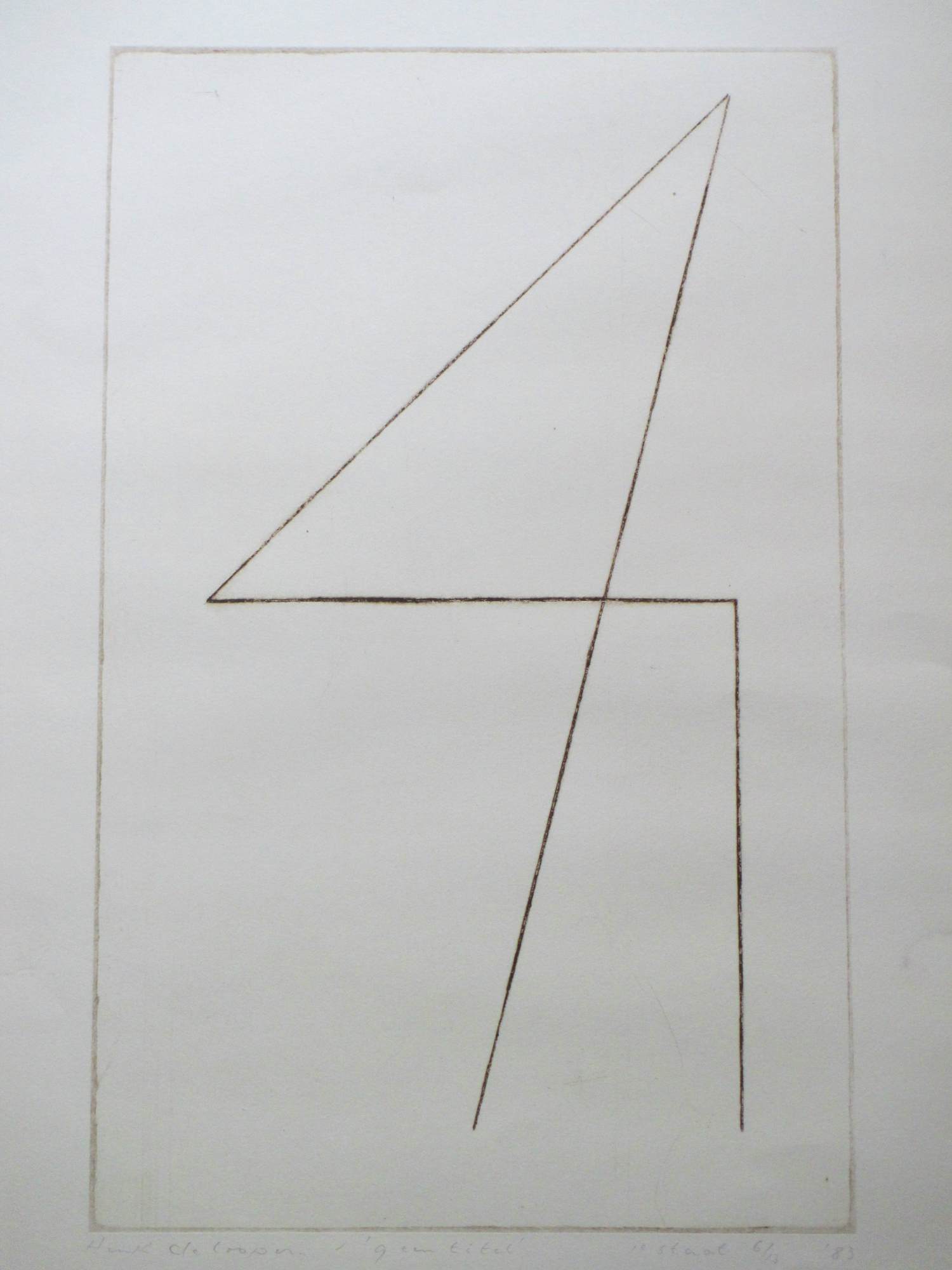 Henk de Looper - Geometrisch abstract - Ets kopen? Bied vanaf 45!
