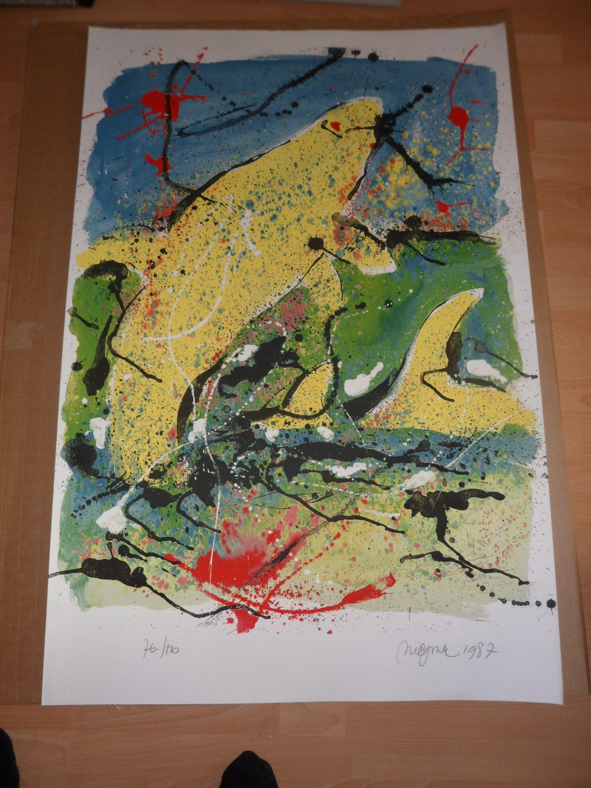 Nic Jonk - Zeefdruk, "Pacific Ocean 1" . kopen? Bied vanaf 80!