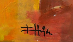 Henk van der Heijden - Acryl op doek, Zonder Titel - Ingelijst kopen? Bied vanaf 1!