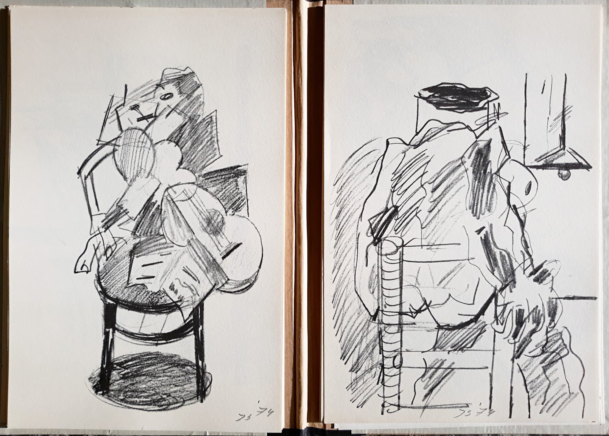 Jan Sierhuis - Schetsboek, complete portfolio met 20 met de hand gemonogrammeerde litho’s kopen? Bied vanaf 250!