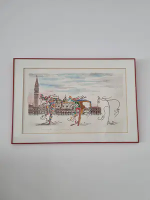 Niet of onleesbaar gesigneerd - Gianfranco missiaja, harlekijnen , venetië kopen? Bied vanaf 1!