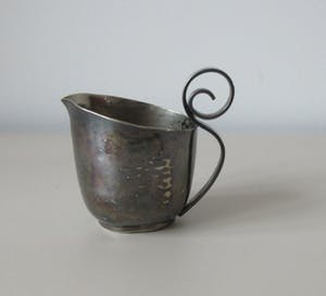 Georg Nilsson - Verzilverd hand gehamerd (koffie) melkkannetje uitgevoerd voor Gero kopen? Bied vanaf 25!