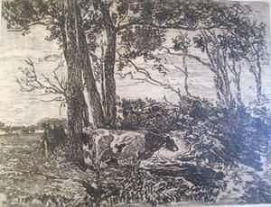 Willem de Zwart - Ingelijste ets verkocht voor € 45!