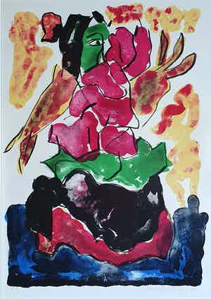 Jan Sierhuis - Litho, Flamenco verkocht voor € 65!