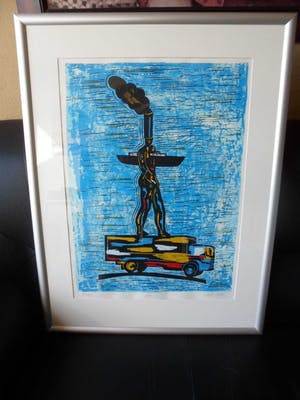 Hans Wap - Zeefdruk. Titel, "Cargo". kopen? Bied vanaf 45!