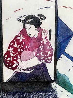 Sylvia Oudkerk - Kleurenets | 'Geisha op de ijskast' | Kleine oplage kopen? Bied vanaf 50!