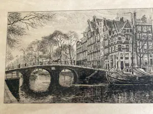 Louis Landre - 3 etsen van Amsterdam kopen? Bied vanaf 75!