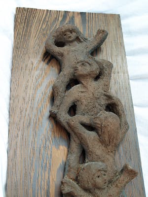 Klaas Pijlman - Chamotte / Aardewerk op paneel , Levensboom - ca. 1970 kopen? Bied vanaf 40!