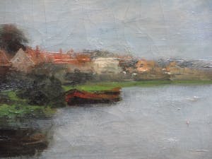 Adriaan Terhell - Galgewater & Morspoort Leiden gezien vanaf De Put - Olie op doek kopen? Bied vanaf 100!