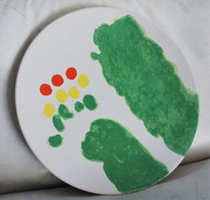 Jef Diederen - Bord Ø 34 cm +7 Cobra boeken +affiche met zeefdruk Corneille Lindström e.a. kopen? Bied vanaf 60!