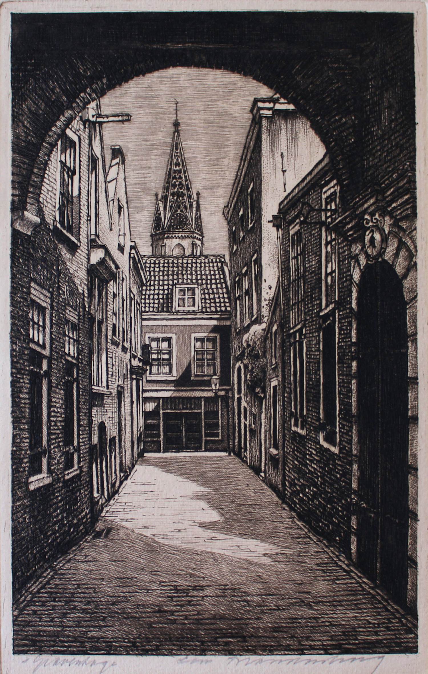 Cornelis Brandenburg - Z.t. ('t Steegje) - CB221M kopen? Bied vanaf 45!