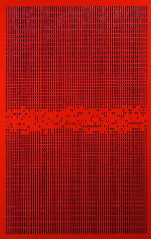 Pim Lenos - Olieverf op papier, Geometrische compositie - Ingelijst (Groot) kopen? Bied vanaf 350!