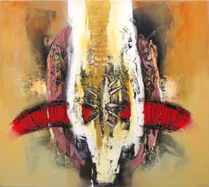 Hans Vanhorck - Olieverf op doek, Chinnamasta Yantra (Zeer groot) verkocht voor € 600!