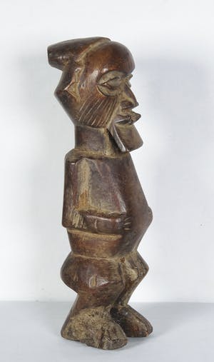 Teke - Houten mannelijk voorouderbeeld met baard kopen? Bied vanaf 1!