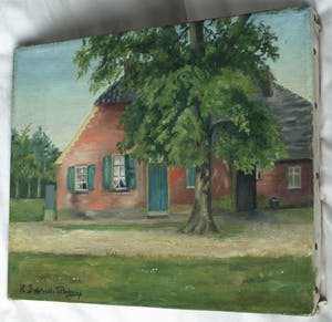 Henriette Breedveld - Olieverf op doek , “Huisje” - ca. 1915 kopen? Bied vanaf 25!