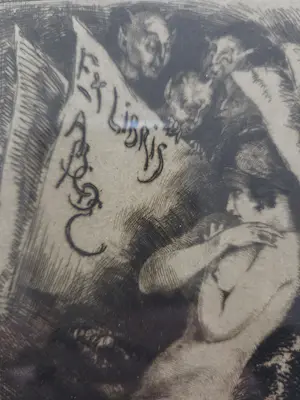 Victor Mignot - Naakt. Portret vrouw. Ex Libris. kopen? Bied vanaf 139!