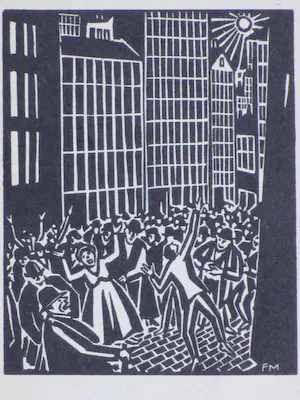 Frans Masereel - Feest in de stad - Houtsnede kaufen? Bieten Sie von 1!