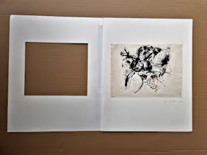 Jos Caelen - 1963 - gemengde techniek op papier - abstracte compositie - gesigneerd kopen? Bied vanaf 1!