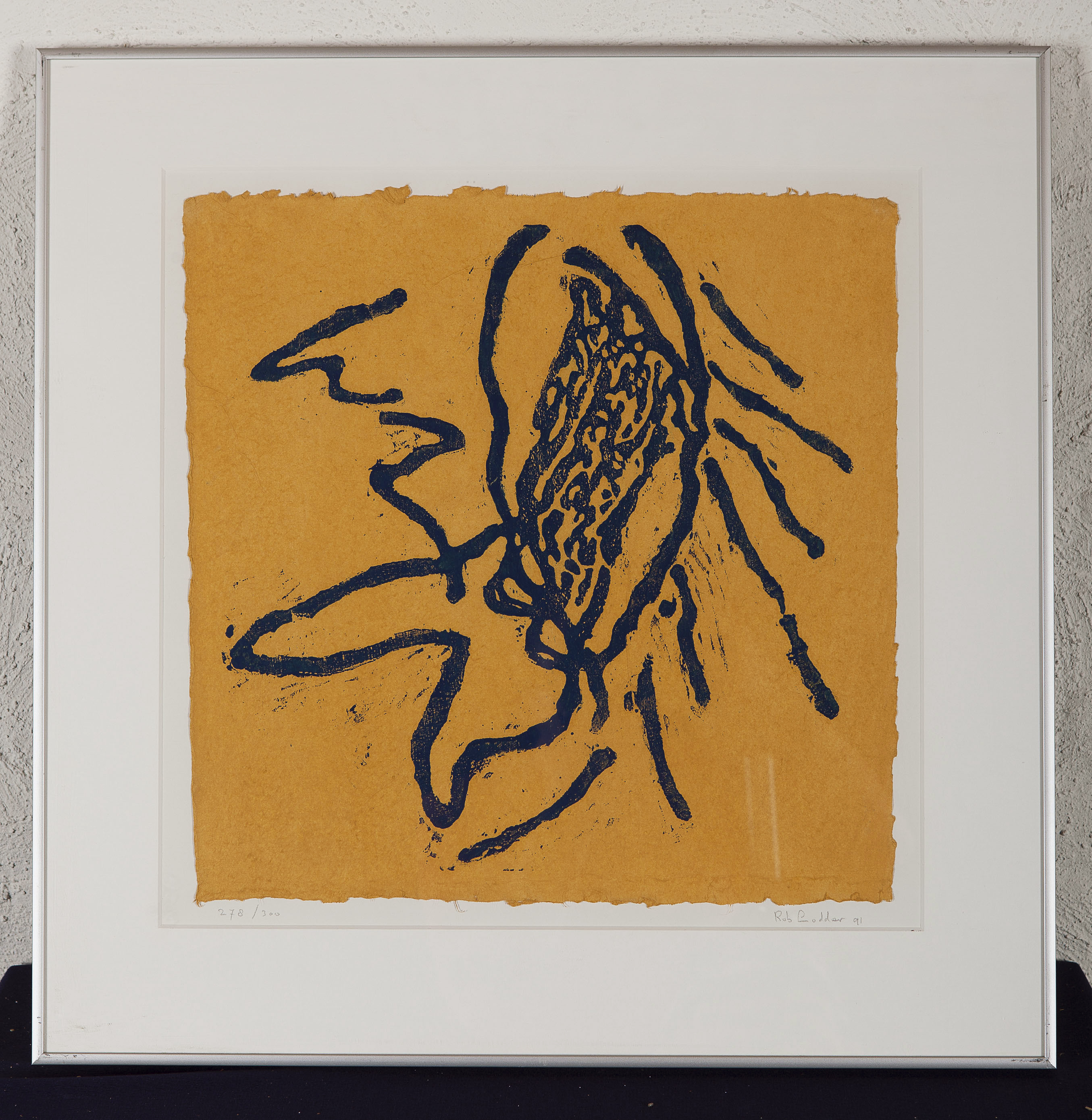 Rob Lodder - Houtsnede op papier - gesigneerd r.o. '91 - oplage 278 / 300  kopen? Bied vanaf 10!