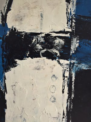 John Foppen - Composition In Blue Blue.........# K 05. XL . GROOT. kopen? Bied vanaf 189!