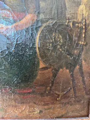 Jan de Jong - Boerin met kind in een keuken kopen? Bied vanaf 175!