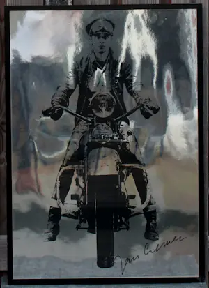 Jan Cremer - Ingelijste zeefdruk op metallic papier - 1993 kopen? Bied vanaf 595!