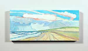 Paul Overhaus - Acryl op board, Zeegezicht - Ingelijst verkocht voor € 70!