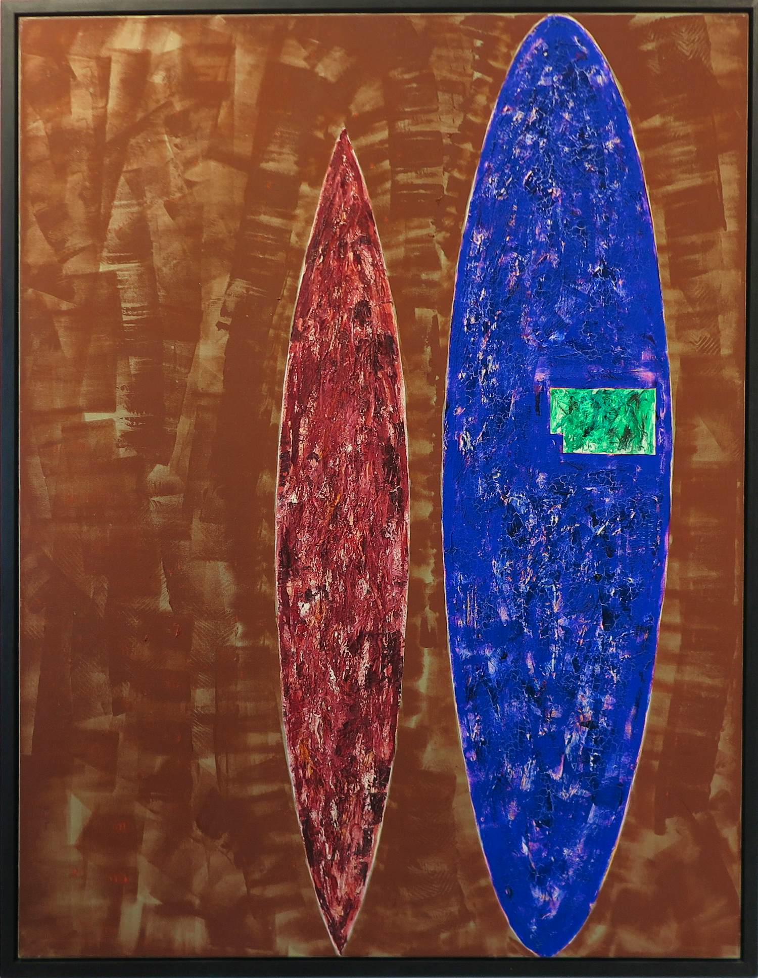 Jelis van Dolderen - gemengde techniek op doek, Zonder titel - Ingelijst verkocht voor € 250!