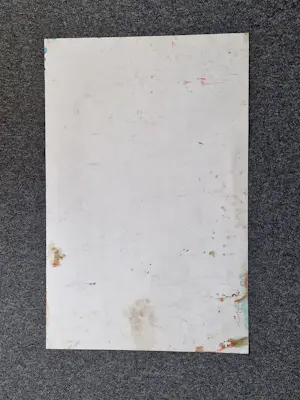 Pim Leefsma - Grote in 1986 gemaakte gemengde techniek op karton "Luchtkasteel" - gesigneerd kopen? Bied vanaf 35!