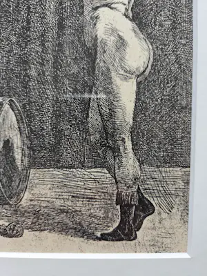 Felicien Rops - La Femme au Trapeze. 1908. Ingelijst. kopen? Bied vanaf 85!