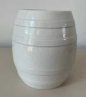 Niet of onleesbaar gesigneerd - Boch La Louviere - 19e eeuwse loodglazuren tonnetje kopen? Bied vanaf 1!