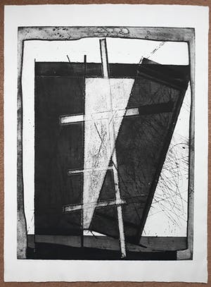 Ko Oosterkerk - Geometrisch abstract, ets kopen? Bied vanaf 50!