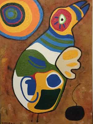 Menno Baars - "De grote wereld" - groot origineel werk verkocht voor € 325!