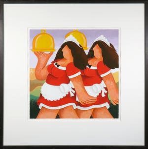 Yvonne Zomerdijk - Zeefdruk, Sweet cherry - Ingelijst kopen? Bied vanaf 1!