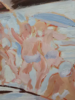 Quintus Jan Telting - Mensen aan het strand. kopen? Bied vanaf 399!