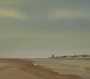 Franklin Meijer - Texel - Strand met vuurtoren de Cocksdorp kopen? Bied vanaf 45!