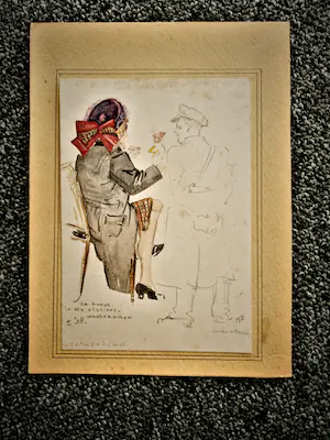 Mies Deinum - Leuke aquarel/ tekening "stationsrestauratie den Bosch" 1938 - gesigneerd kopen? Bied vanaf 37!