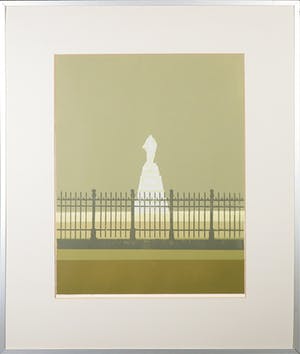 Johan Timmers - Lino, Z.T. Standbeeld achter hek - Ingelijst kopen? Bied vanaf 1!