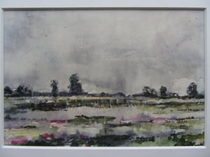 Jan Bom - aquarel - 4luik - landschapjes kopen? Bied vanaf 90!
