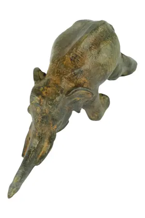 Pierre Chenet - Snuffelende Olifant - massief brons kopen? Bied vanaf 95!