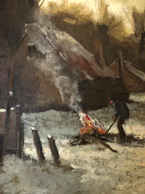 Jos van Dijk - Topstuk Jos van Dijk (1913-2000) – Monumentaal Hollands Winterlandschap kaufen? Bieten Sie von 200!