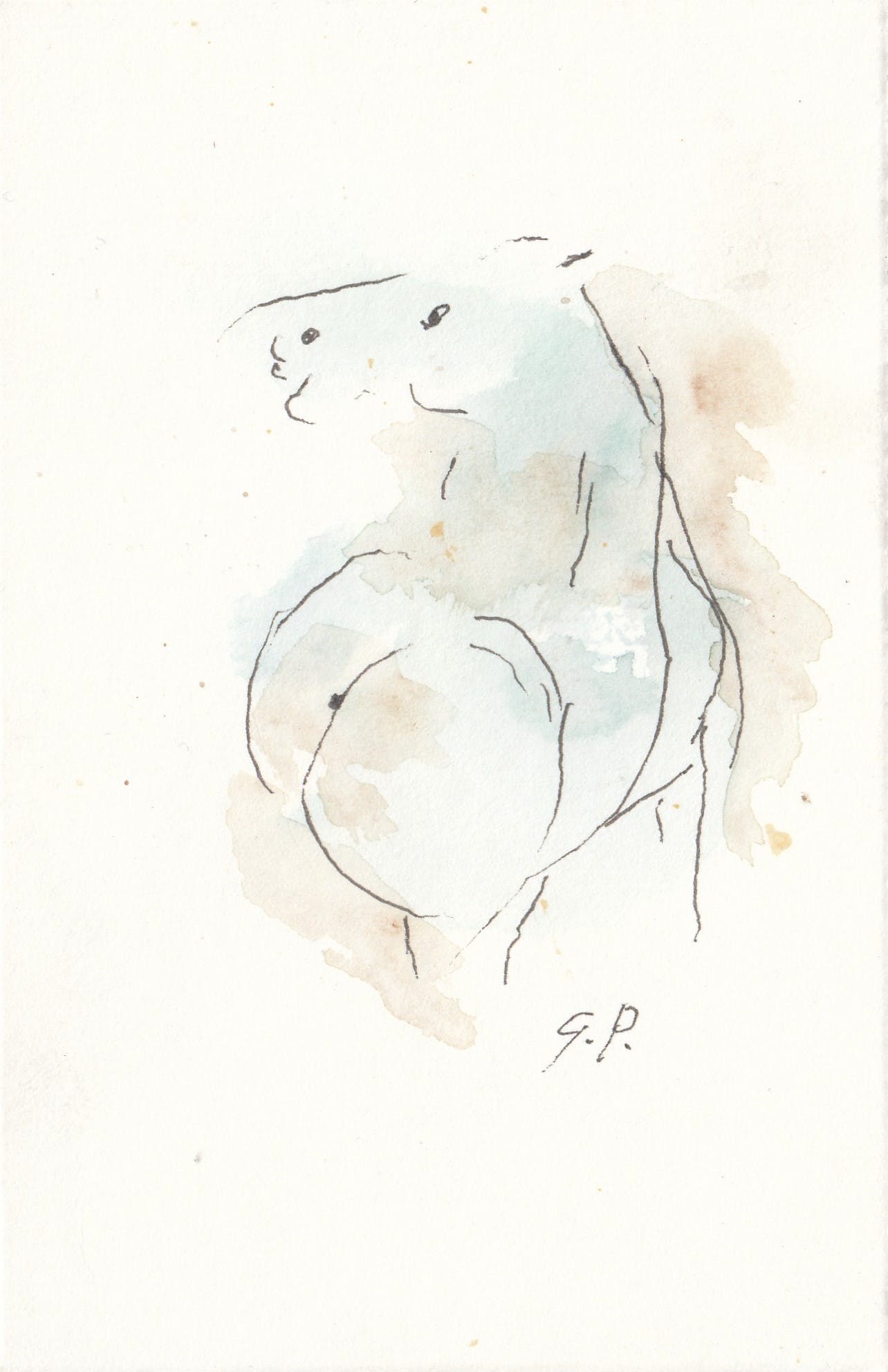 Gerard Princee - Aquarel - Paard kopen? Bied vanaf 1!