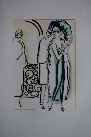 Kees van Dongen - Pochoir - Jas aannemen kopen? Bied vanaf 300!