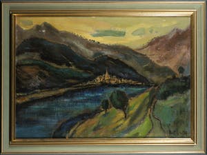 Bertus de Meij - Olieverf op doek, Avond stemming, te Monti - Ingelijst kopen? Bied vanaf 60!