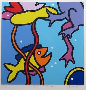 Shunyam - Zeefdruk, Royal summer II - Ingelijst kopen? Bied vanaf 50!