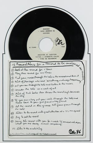Benjamin Vautier - Handgesigneerde single - 12 Propositions for a Record to be considered as music kopen? Bied vanaf 1!