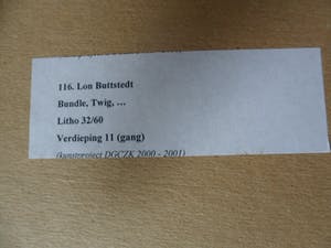 Lon Buttstedt - Litho, Bundle, twig, three points - Ingelijst kopen? Bied vanaf 30!