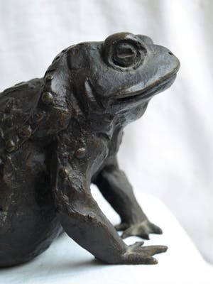 Niet of onleesbaar gesigneerd - Bronzen beeld , Kikker / Pad kopen? Bied vanaf 10!