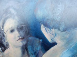 Niet of onleesbaar gesigneerd - schilderij,Hollandse/ Belgische school,20 e eeuw/110x140cm kopen? Bied vanaf 10!