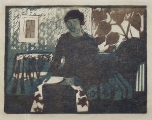 Otto B. de Kat - Zittende vrouw op sofa kopen? Bied vanaf 85!